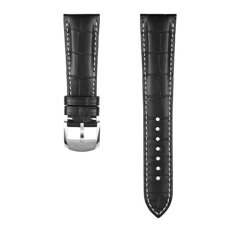 breitling black crocodile strap|Black Alligator Leather Strap .